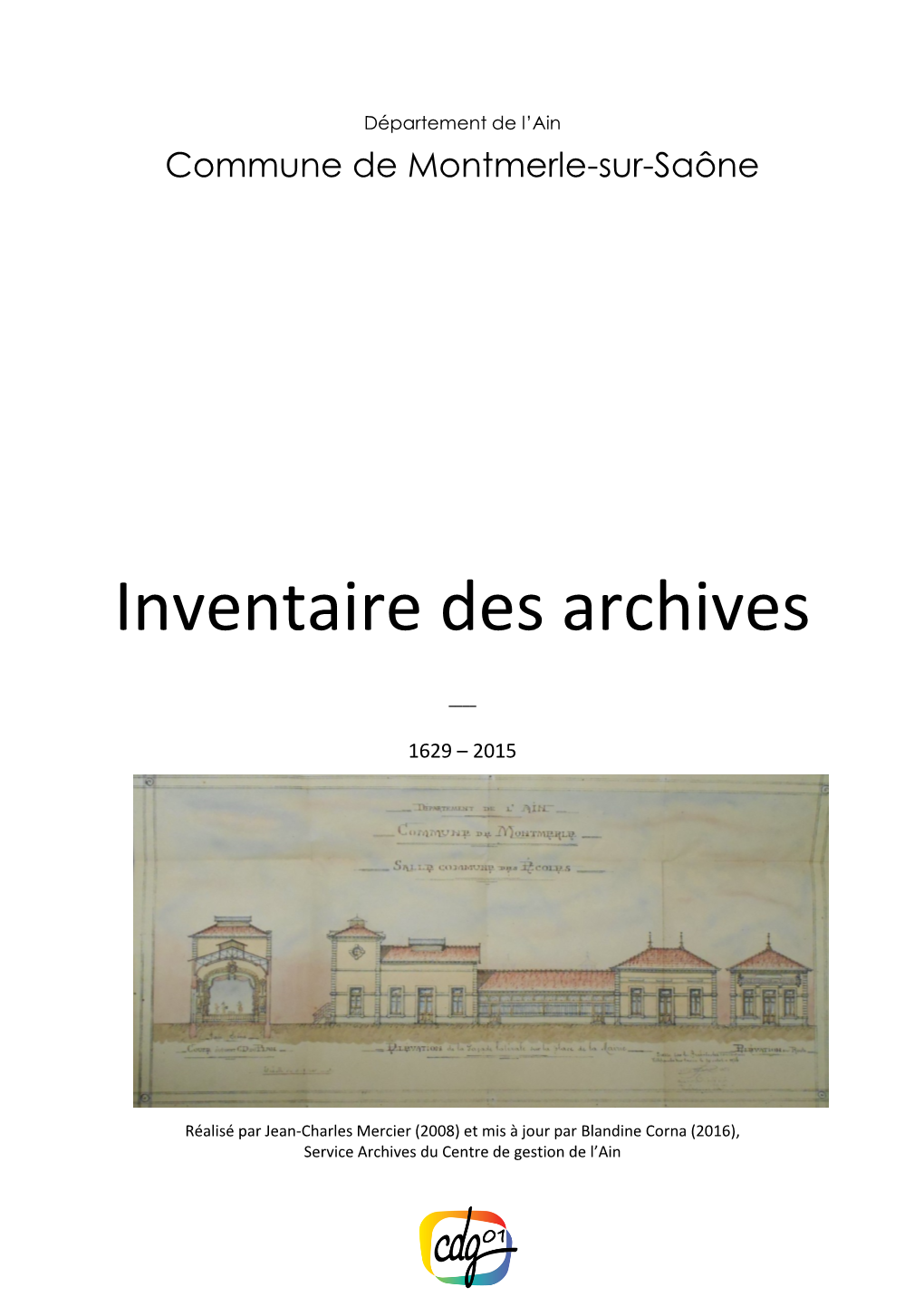 Inventaire Des Archives