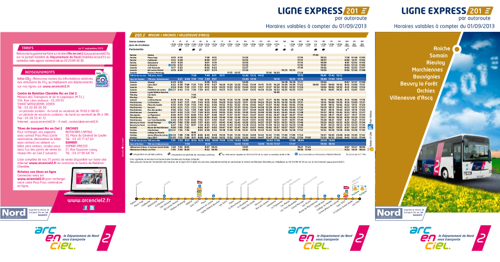 Ligne Express 201 Ligne Express 201 Par Autoroute Par Autoroute Horaires Valables À Compter Du 01/09/2013 Horaires Valables À Compter Du 01/09/2013