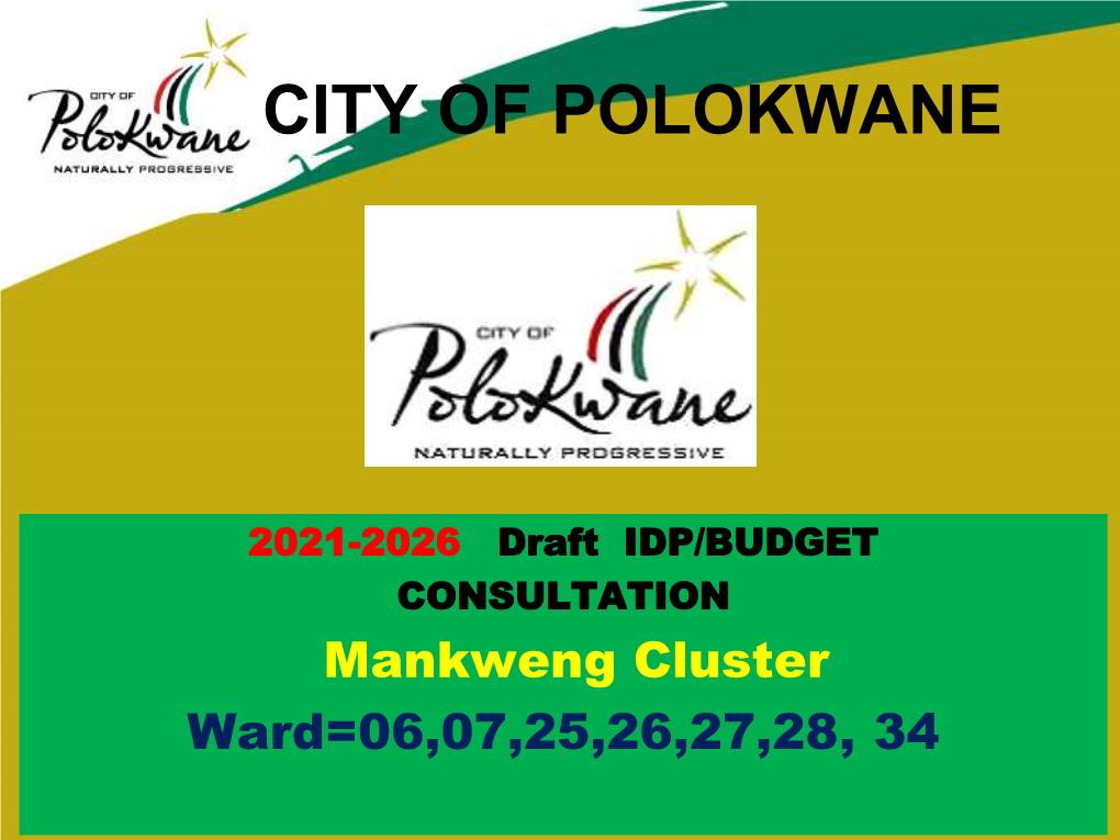 Mankweng Cluster Presentation 2021