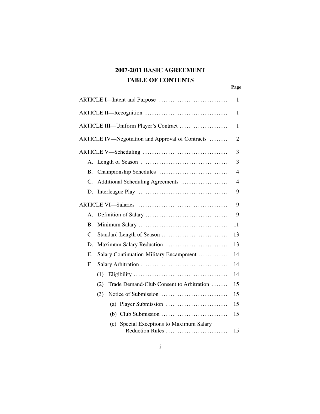 2007-11 Collective Bargaining Agreement (Pdf)