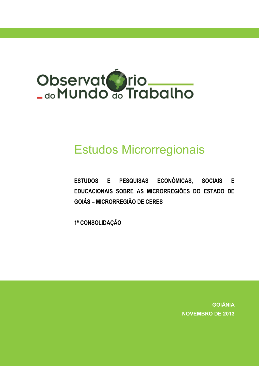 Acesse O Estudo Da Microrregião De Ceres