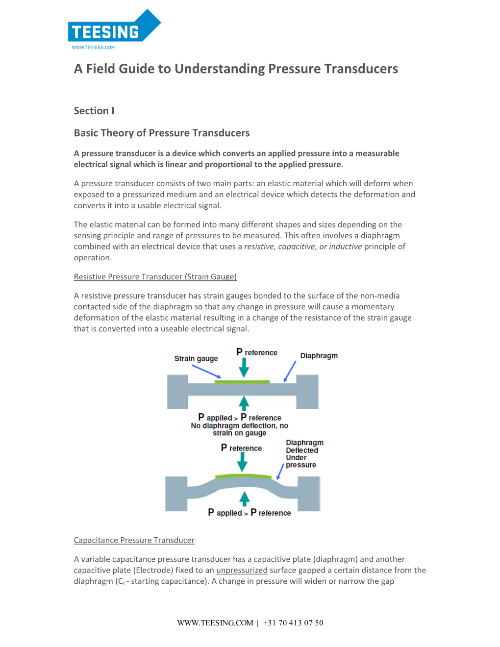 A Field Guide to Understanding Pressure Transducers