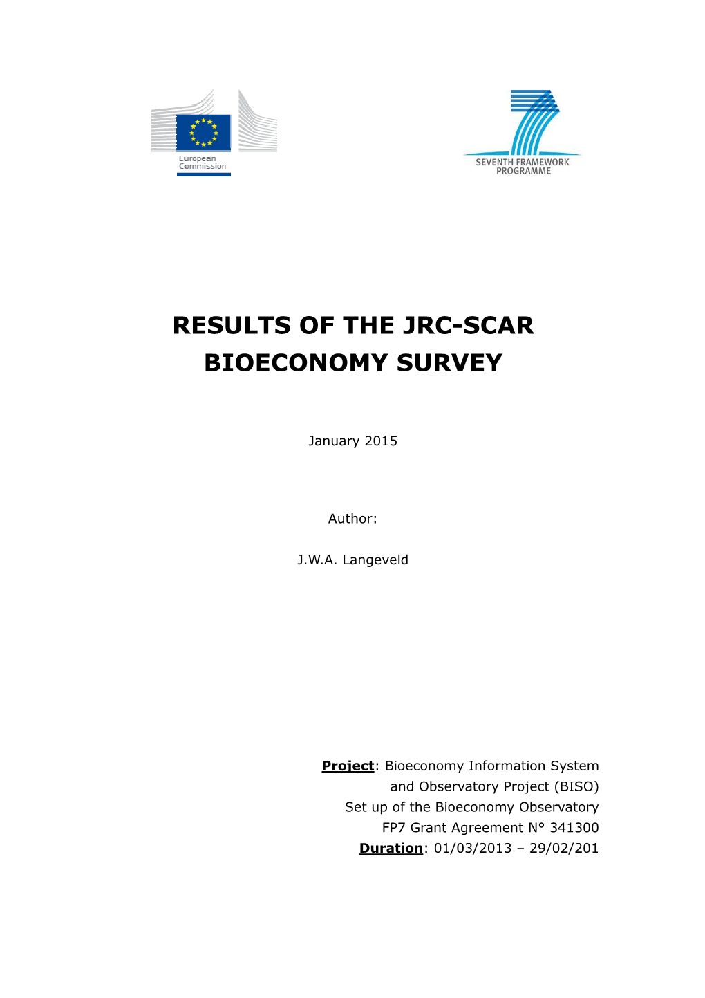 Results of the Jrc-Scar Bioeconomy Survey