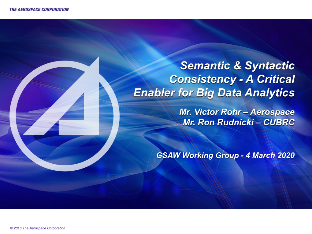 Semantic & Syntactic Consistency