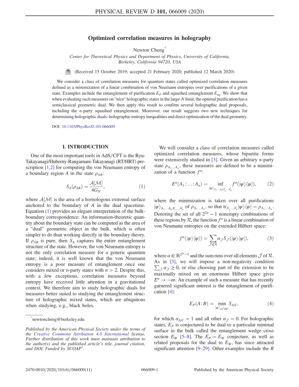 Optimized Correlation Measures in Holography