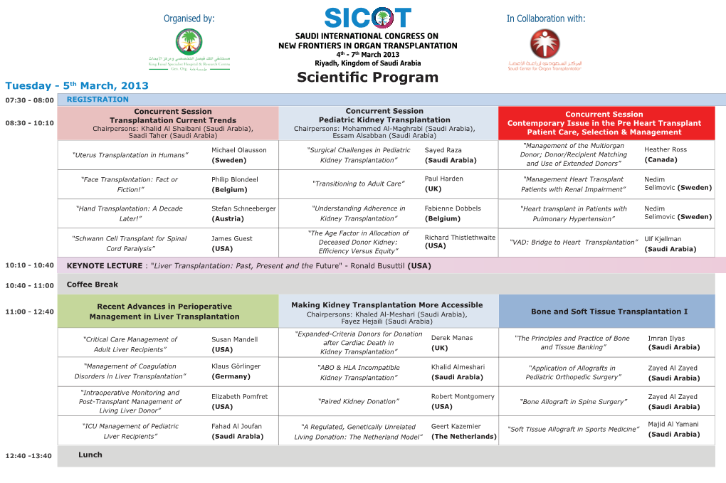 SICOT Program