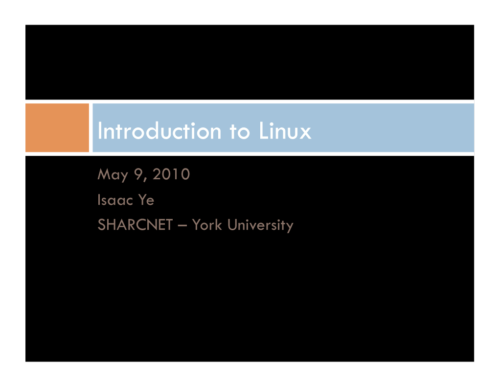 Introduction to Linux