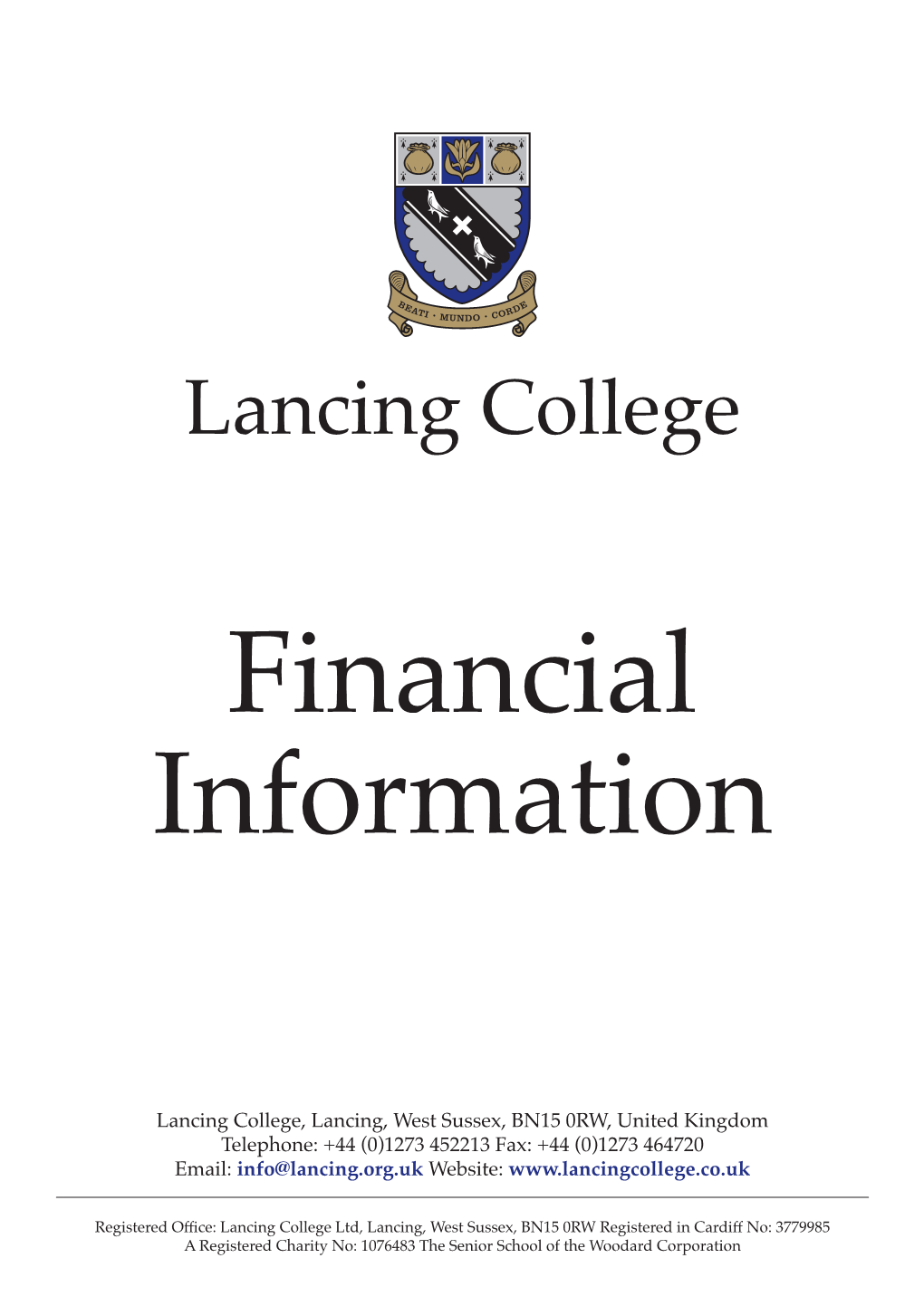 Fees Information Lancing Coll