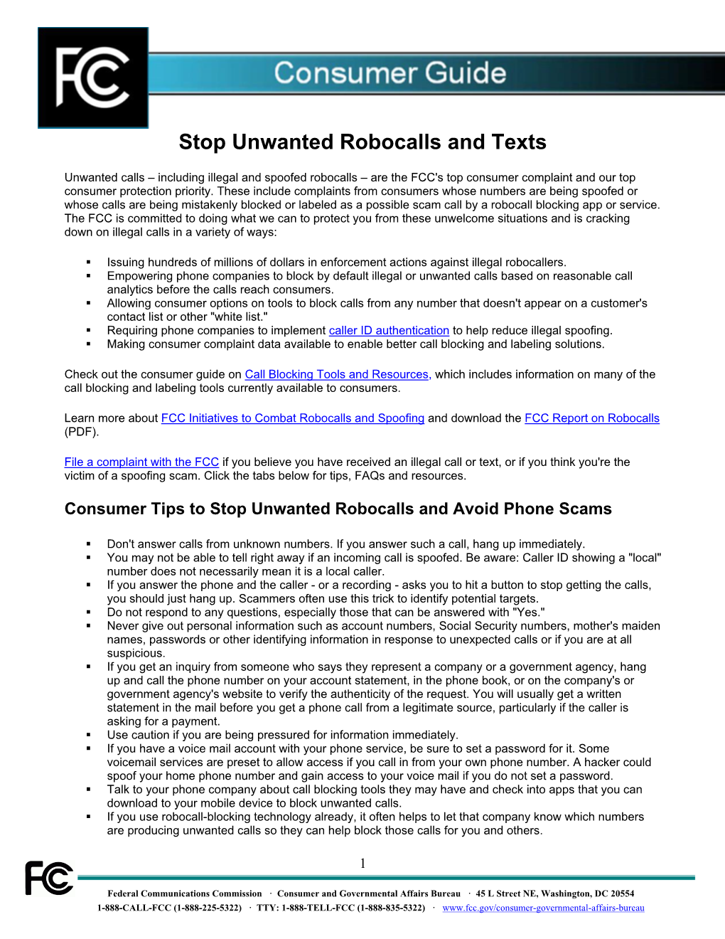 Stop Unwanted Robocalls and Texts