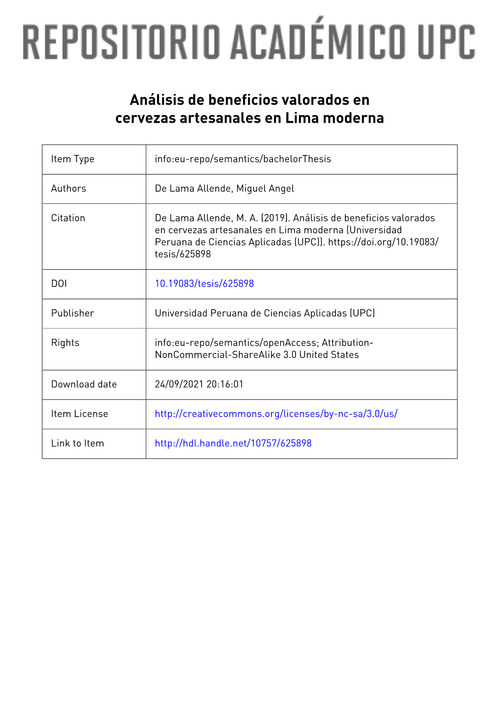 Análisis De Beneficios Valorados En Cervezas Artesanales En Lima Moderna