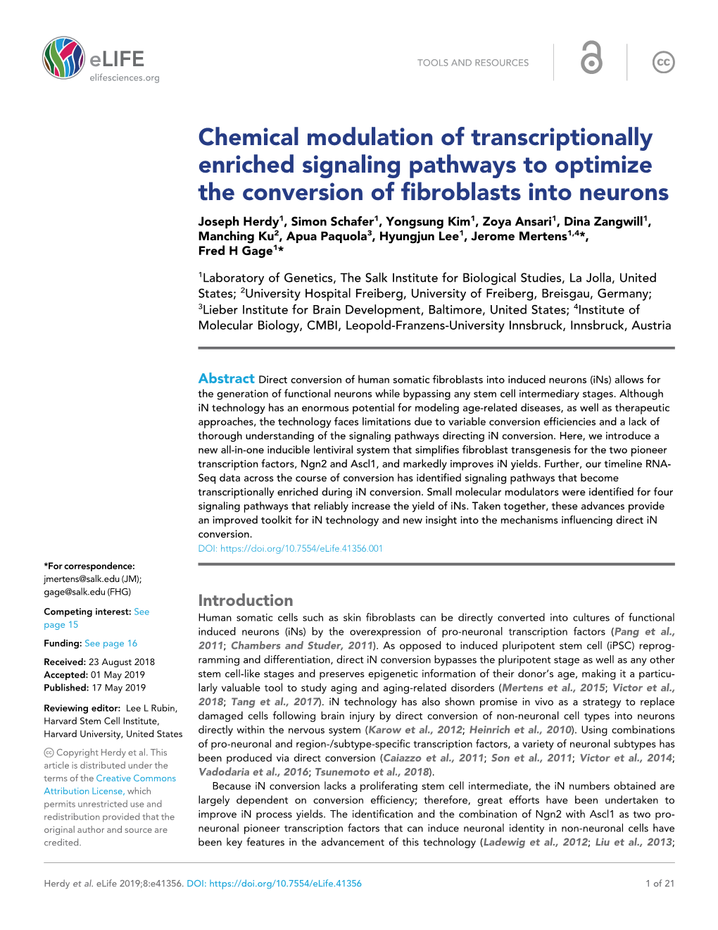 Chemical Modulation of Transcriptionally Enriched Signaling