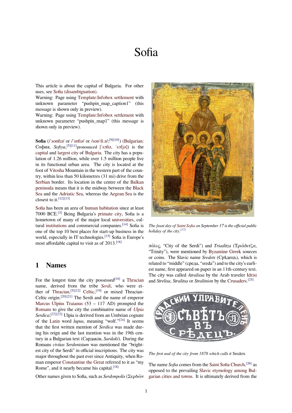 1 Names Related to “Middle” (Среда, “Sreda”) and to the City’S Earli- Est Name, ﬁrst Appeared on Paper in an 11Th-Century Text