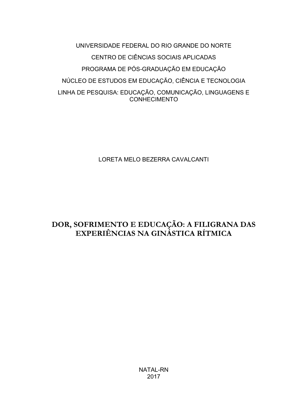 A Filigrana Das Experiências Na Ginástica Rítmica