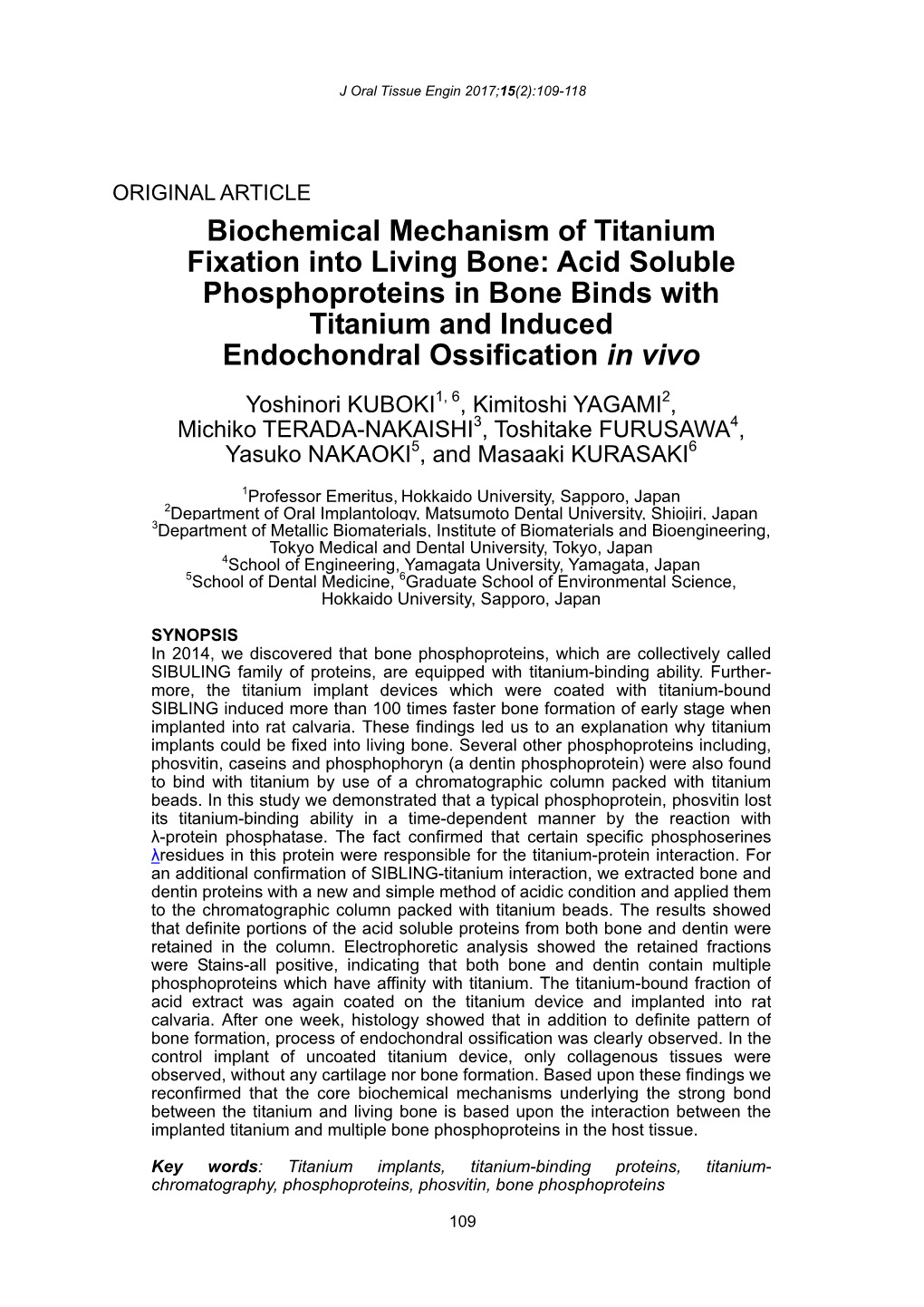 Acid Soluble Phosphoproteins in Bone Binds with Titanium and Induced Endochondral Ossification in Vivo