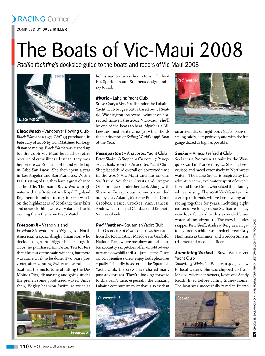 The Boats of Vic-Maui 2008 Pacific Yachting’S Dockside Guide to the Boats and Racers of Vic-Maui 2008