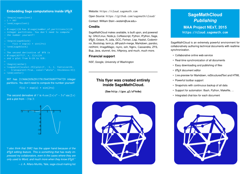 Sagemathcloud Publishing