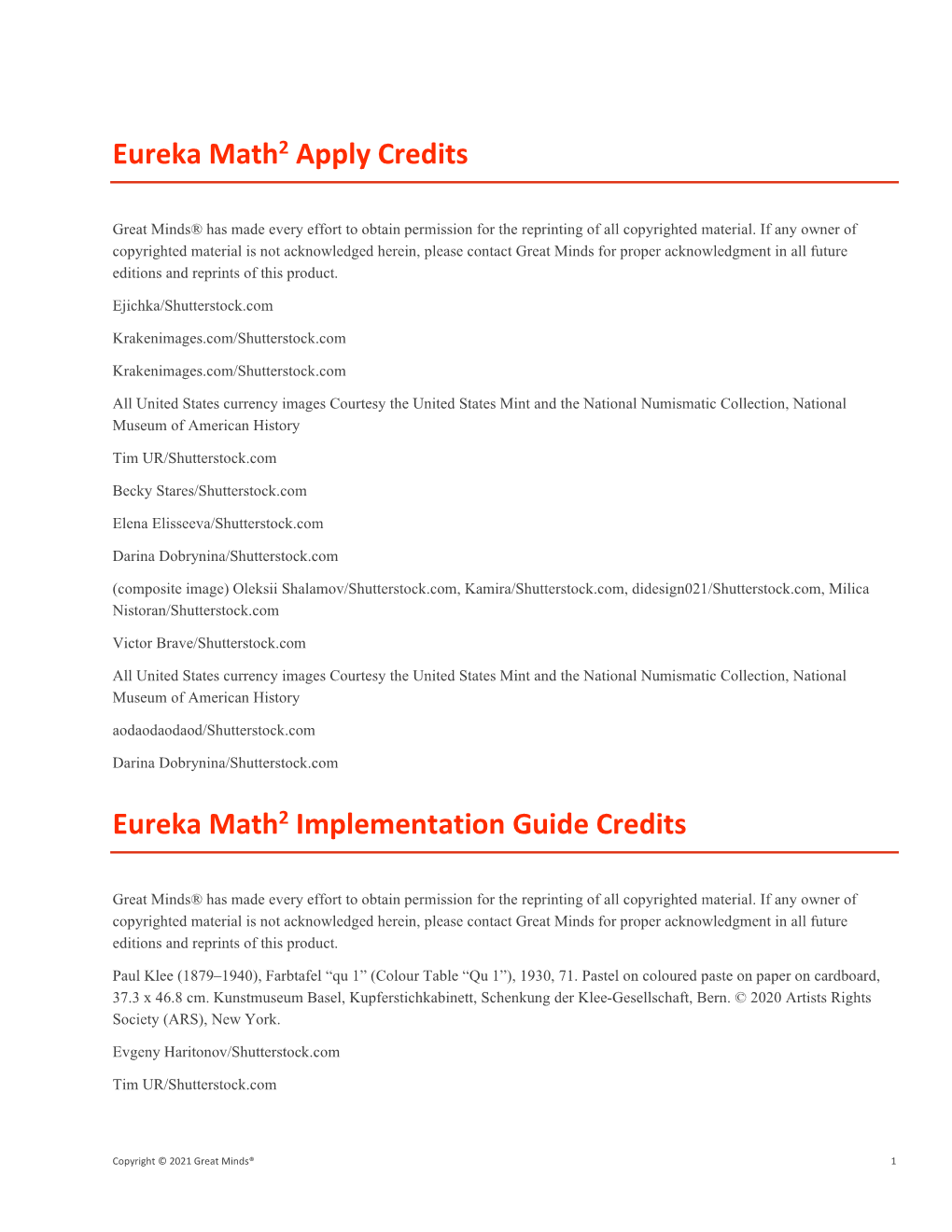 Eureka Math2 Apply Credits