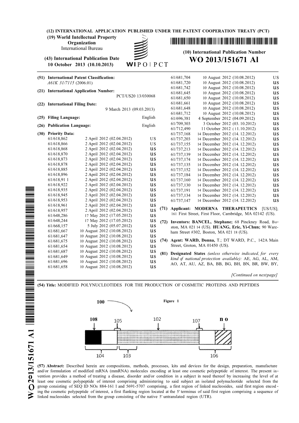 WO 2013/151671 Al 10 October 2013 (10.10.2013) P O P C T