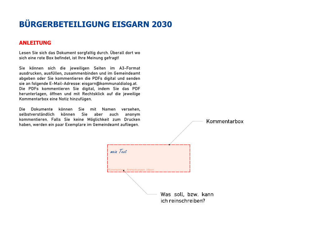 Bürgerbeteiligung Eisgarn 2030