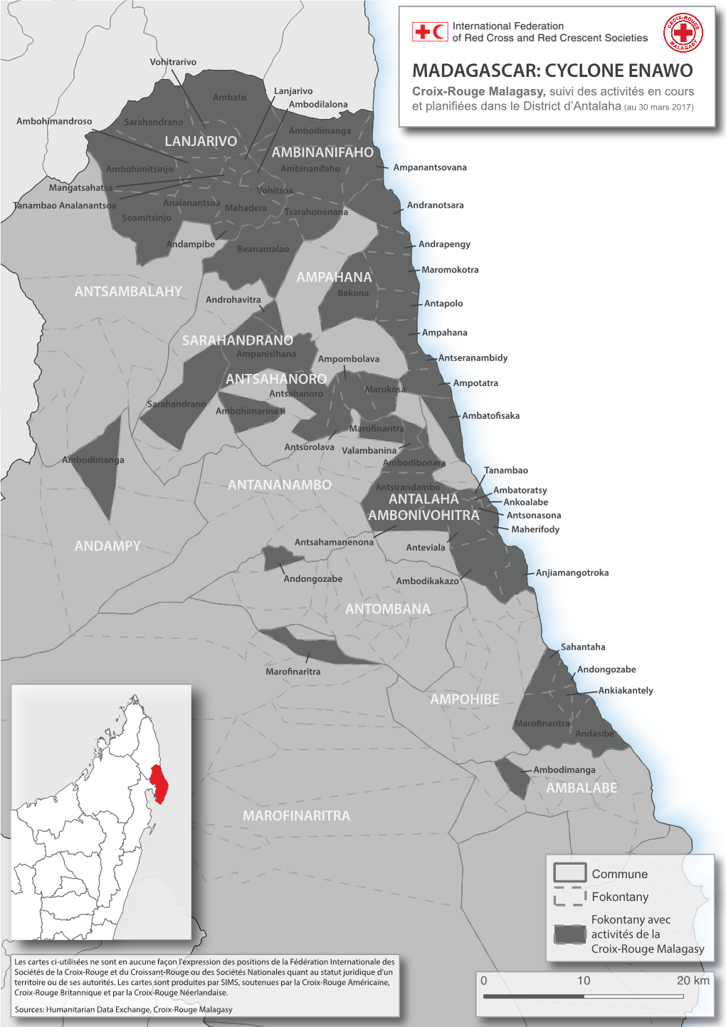 MADAGASCAR: CYCLONE ENAWO Croix-Rouge Malagasy, Suivi Des Activités En Cours Et Planifiées Dans Le District D’Antalaha (Au 30 Mars 2017)