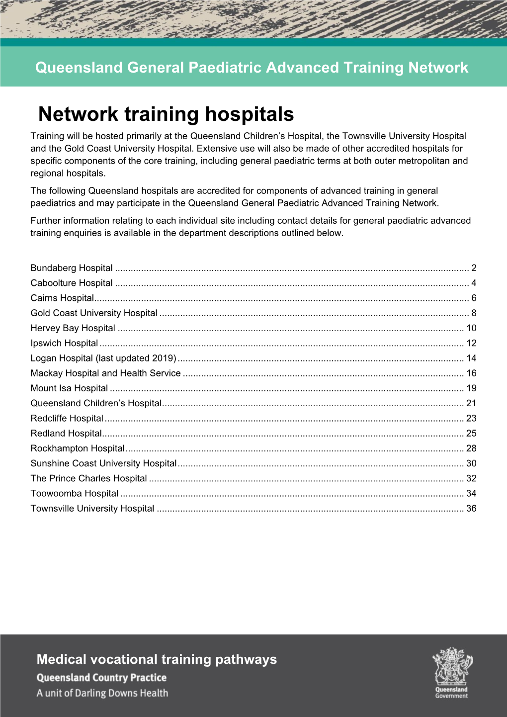 Network Training Hospitals