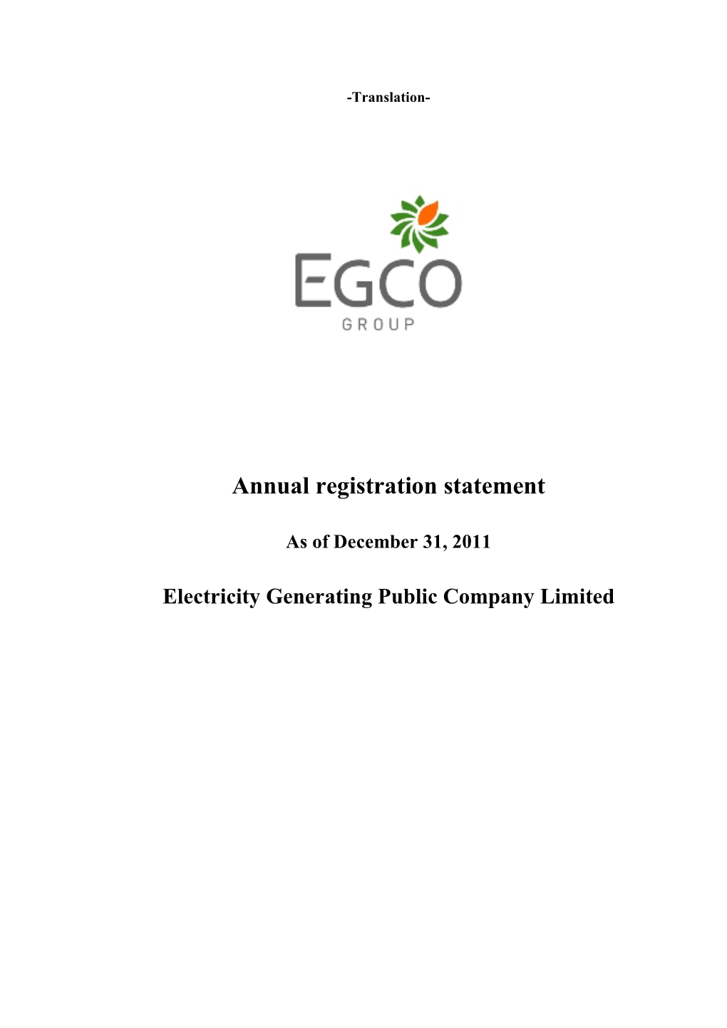 Annual Registration Statement