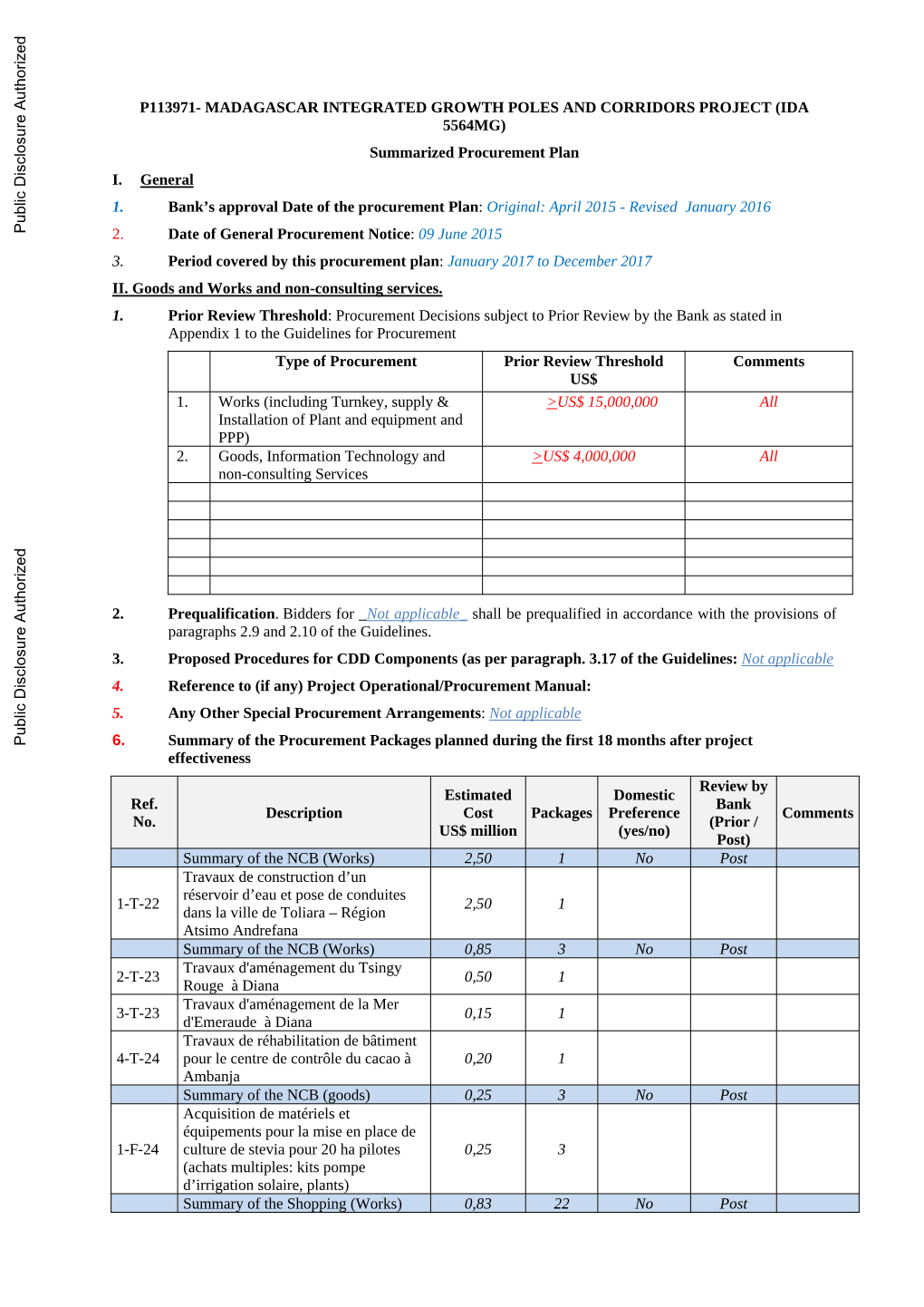 World Bank Document