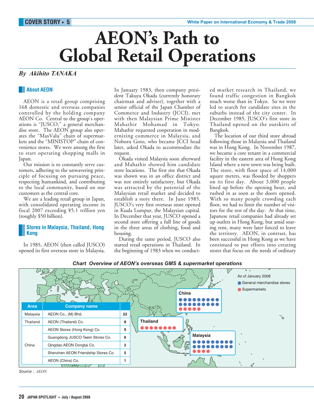 AEON's Path to Global Retail Operations