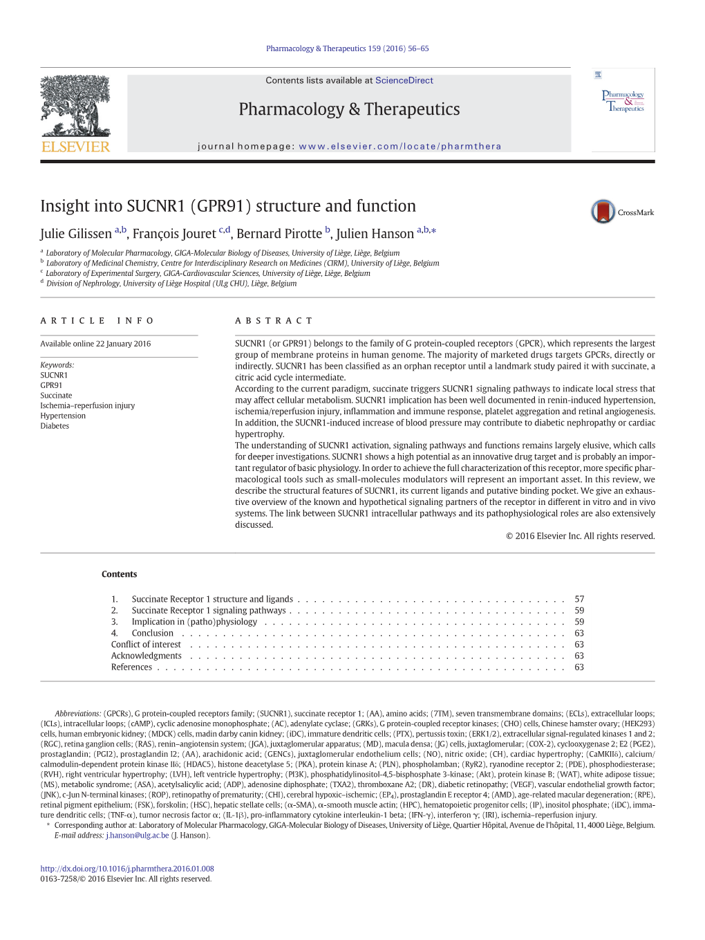 Insight Into SUCNR1 (GPR91) Structure and Function