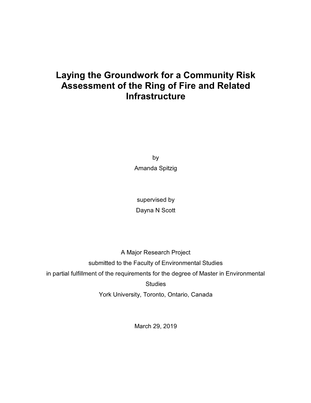 Laying the Groundwork for a Community Risk Assessment of the Ring of Fire and Related Infrastructure