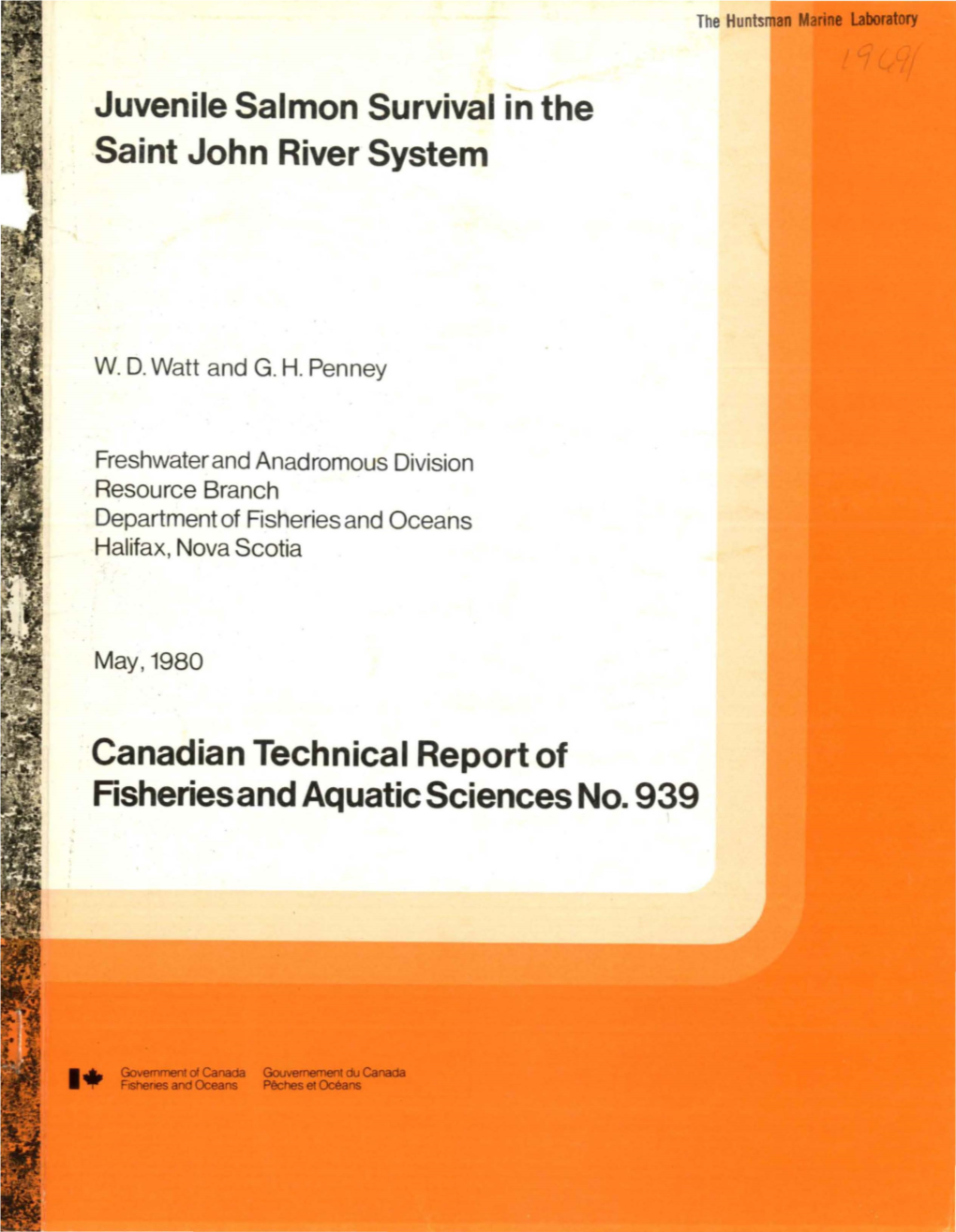 Juvenile Salmon Survival in the Saint John River System