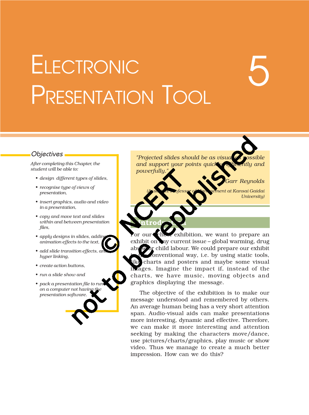 Electronic Presentation Tool