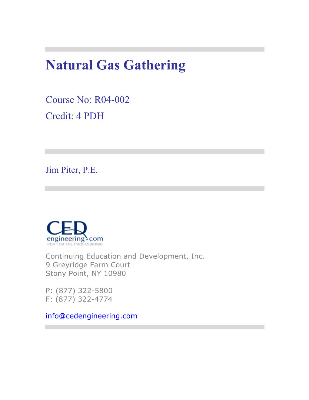 Natural Gas Gathering