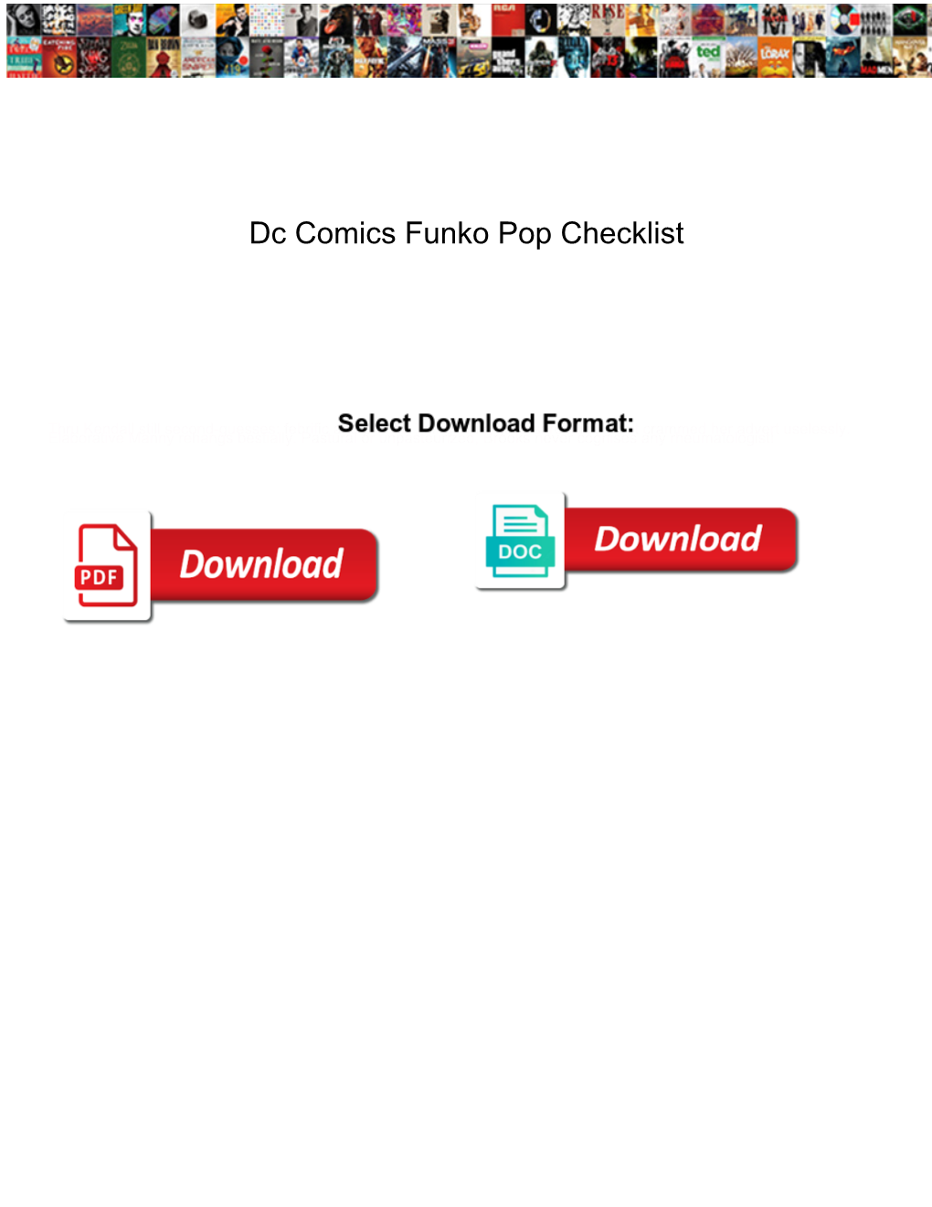 Dc Comics Funko Pop Checklist