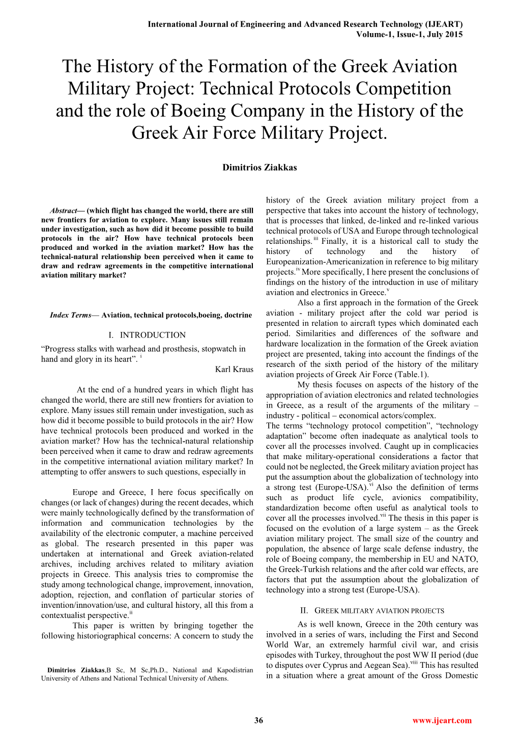 The History of the Formation of the Greek Aviation Military Project