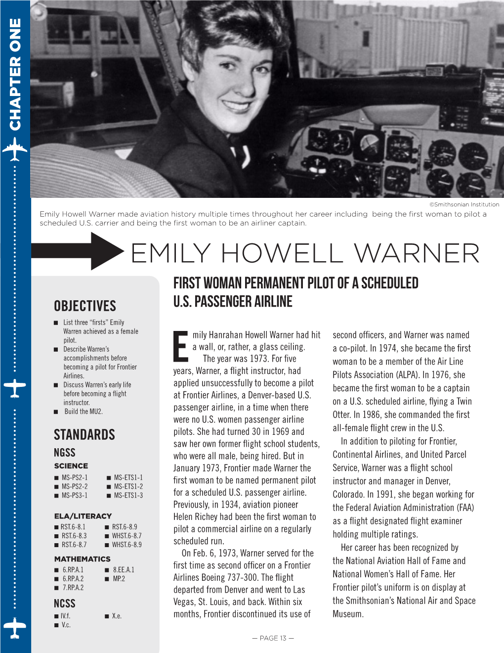 Emily Howell Warner Made Aviation History Multiple Times Throughout Her Career Including Being the First Woman to Pilot a Scheduled U.S