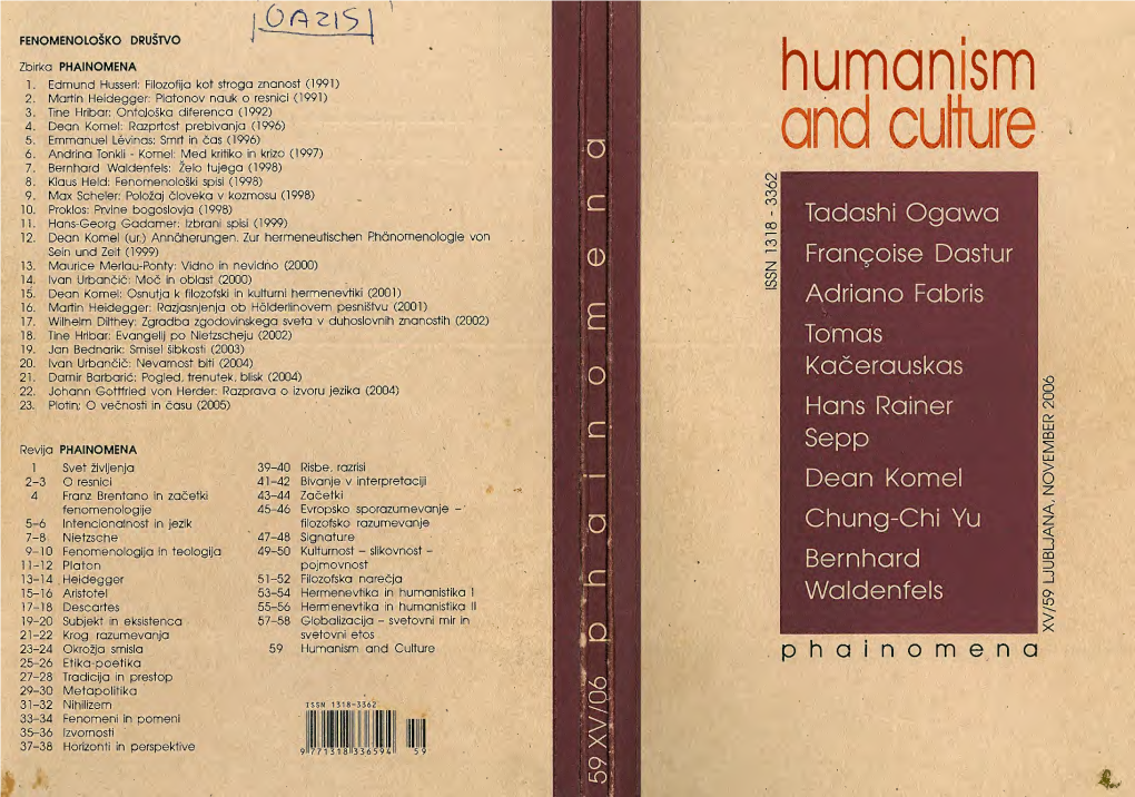 Humanism and Culture P Ha N O M E