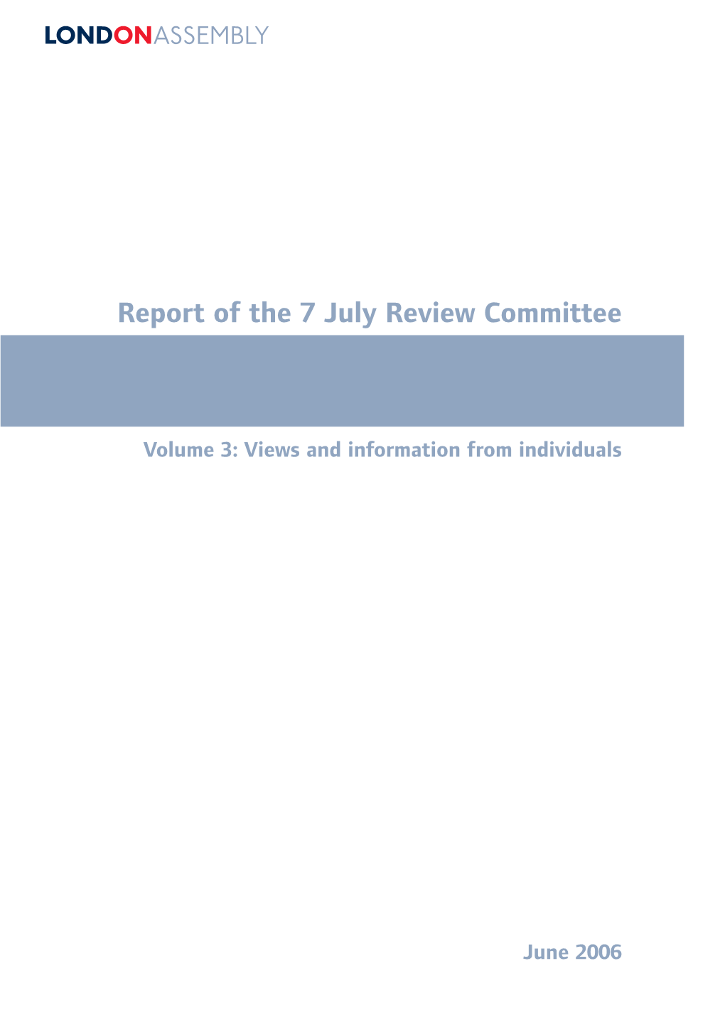 Report of the 7 July Review Committee