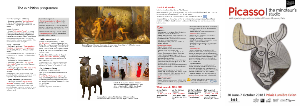 The Exhibition Programme Palais Lumière, Evian (Quai Charles-Albert Besson) Open Every Day 10 A.M.-7 P.M