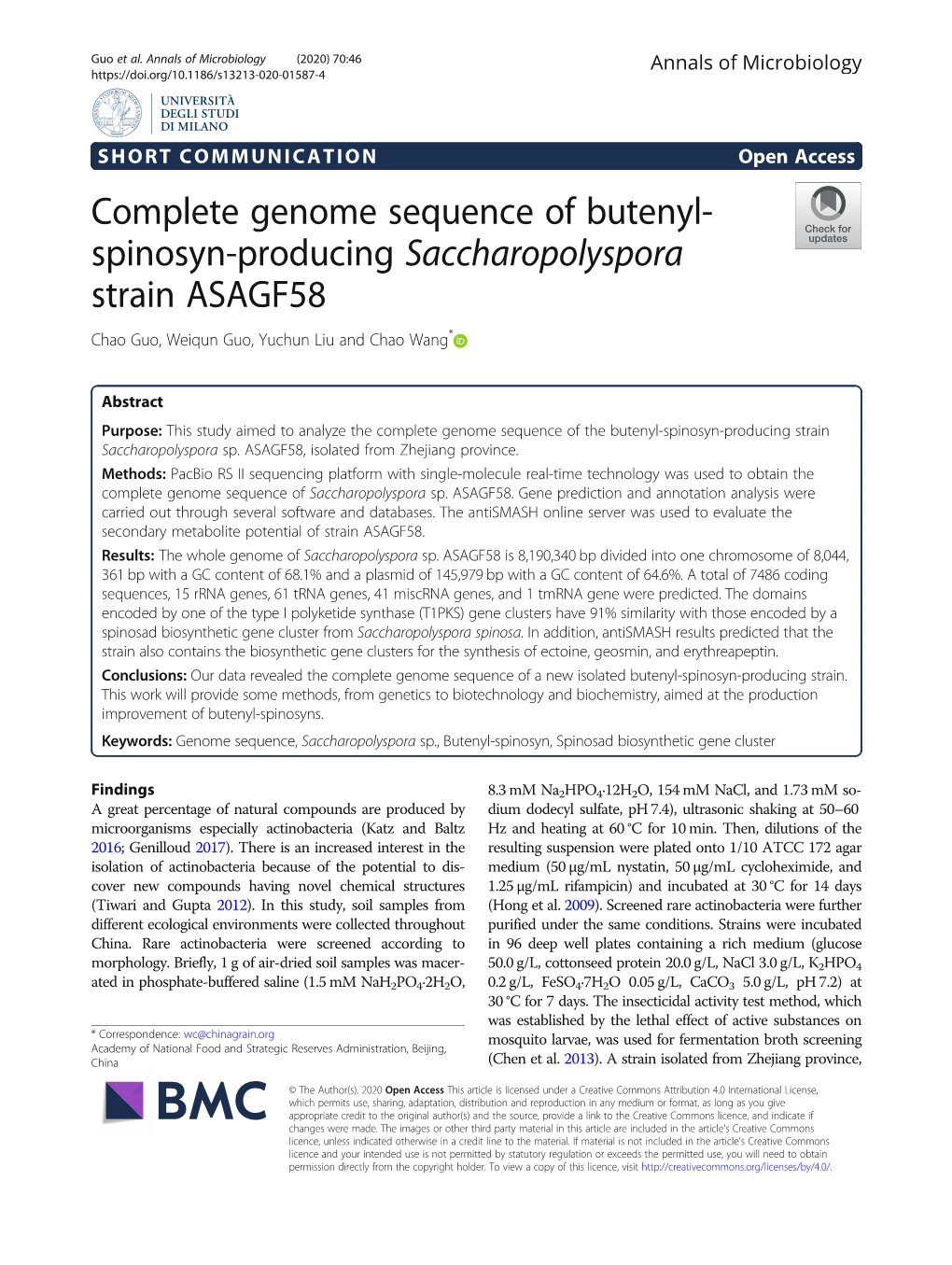 Complete Genome Sequence of Butenyl-Spinosyn-Producing