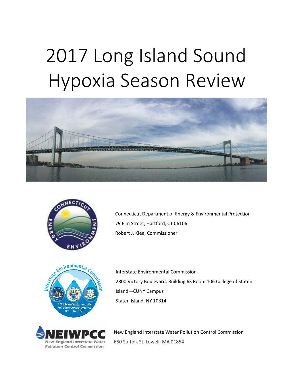 2017 Long Island Sound Hypoxia Season Review