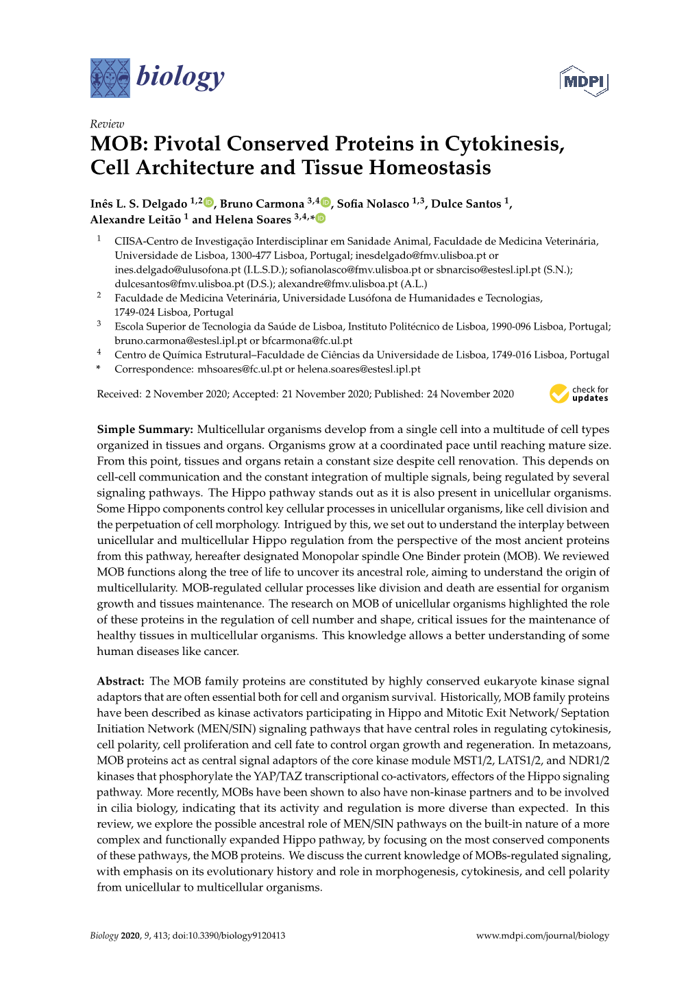 Pivotal Conserved Proteins in Cytokinesis, Cell Architecture and Tissue Homeostasis