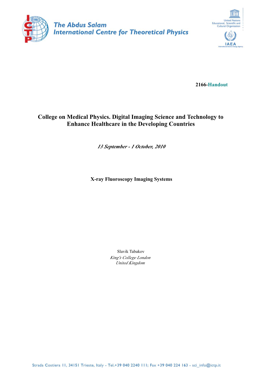 X-Ray Fluoroscopy Imaging Systems