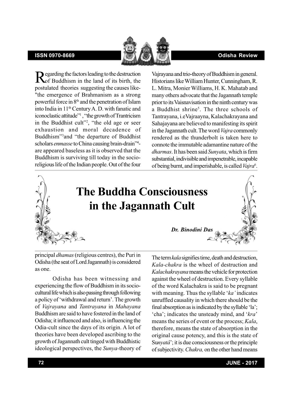 The Buddha Consciousness in the Jagannath Cult