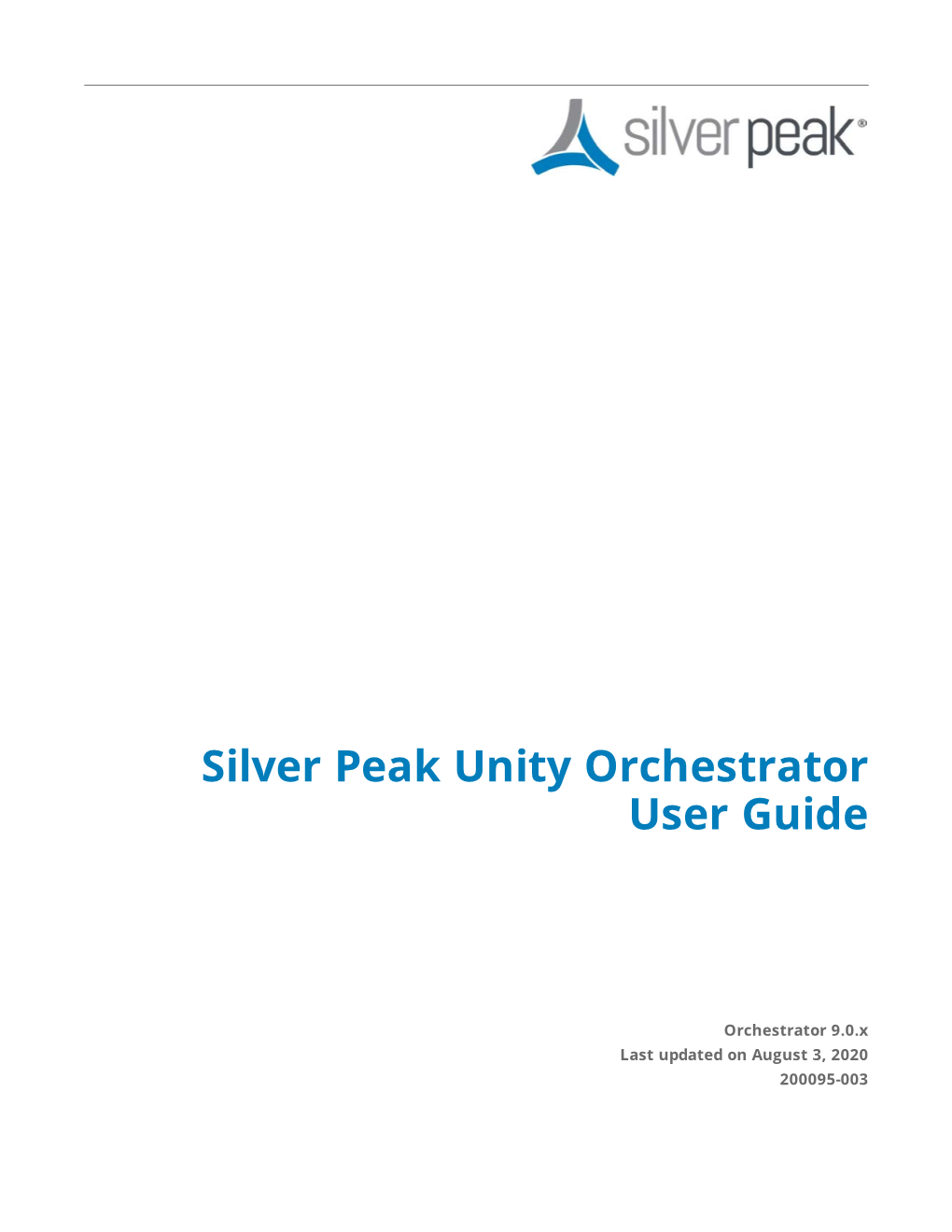 Silver Peak Unity Orchestrator User Guide