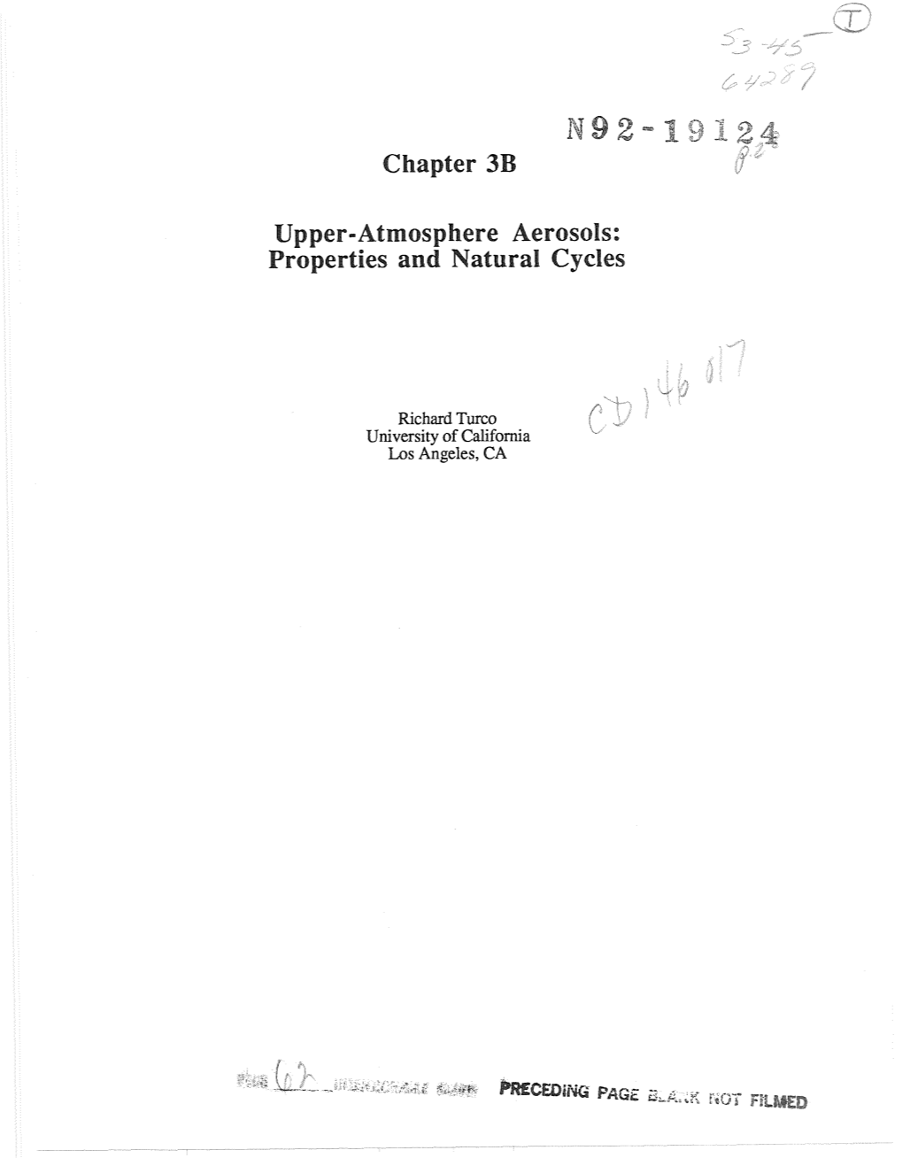 Chapter 3B Upper-Atmosphere Aerosols: Properties and Natural