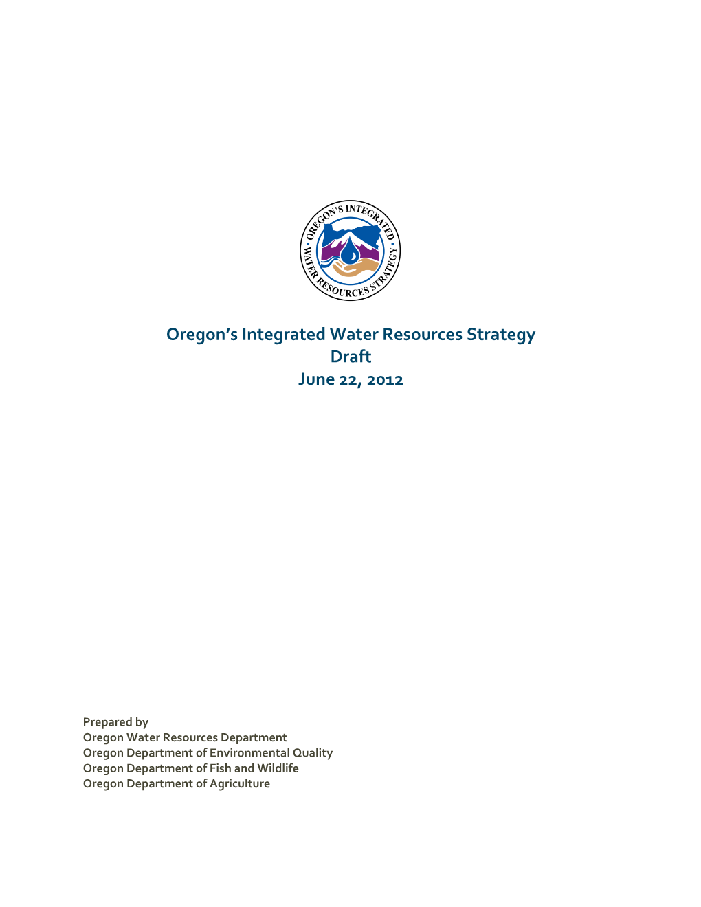 Draft IWRS / Integrated Water Resource Strategy 6/22/12