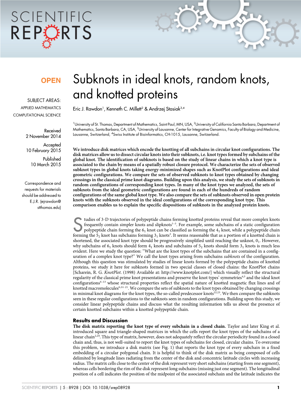 Subknots in Ideal Knots, Random Knots, and Knotted Proteins
