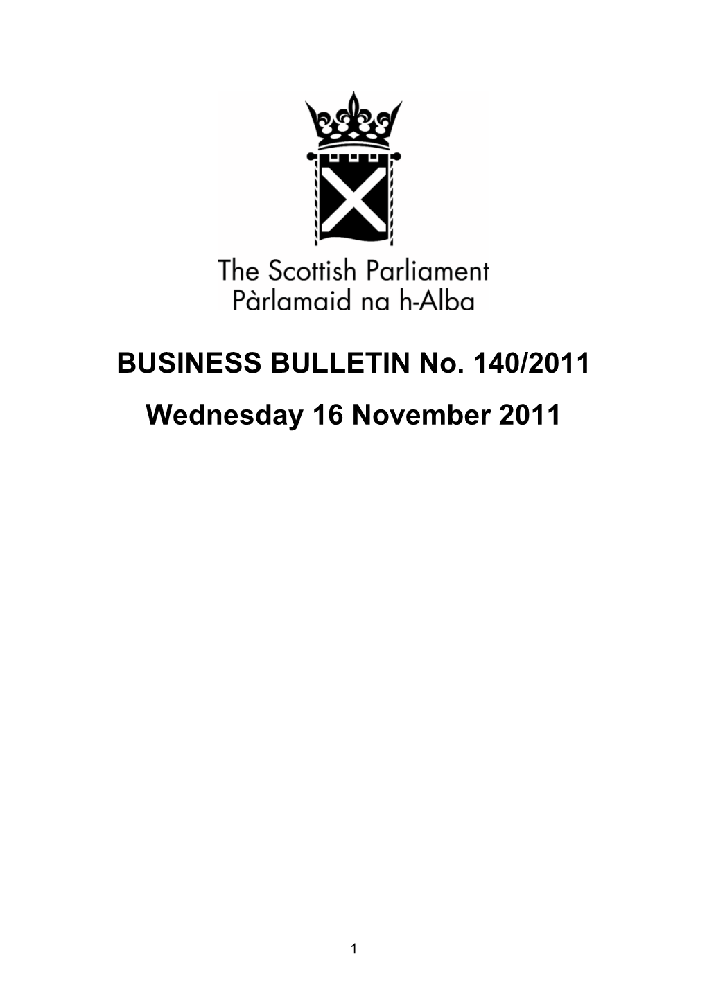 Business Bulletin Wednesday 16 November 2011