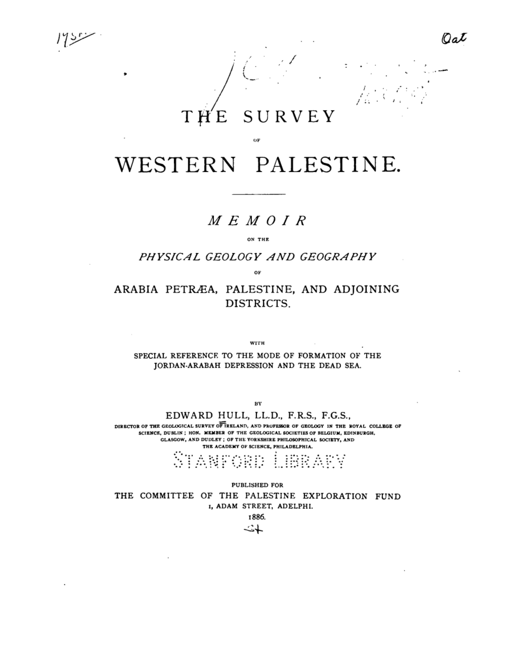 The Survey of Western Palestine